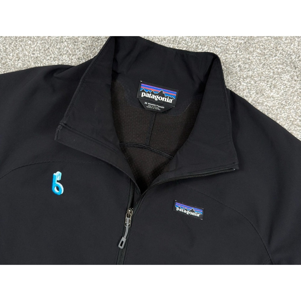 Patagonia Adze Jacket Womens XL Black Softshell STY83545 Company Logo
